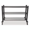 Deluxe Heavy-Duty Basketball Cart, Metal, 220 lb Capacity, 16 x 50.75 x 34.75, Black