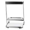 6600 Series Elephant Z-Stool, Backless, Supports Up to 500 lb, 22" Seat Height, Black Seat, Chrome Frame