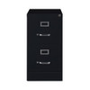 Two-Drawer Economy Vertical File, Letter-Size File Drawers, Black, 15" x 22" x 28.37"