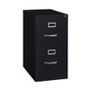 Two-Drawer Economy Vertical File, Letter-Size File Drawers, Black, 15" x 22" x 28.37"