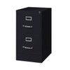 Two-Drawer Economy Vertical File, Letter-Size File Drawers, Black, 15" x 22" x 28.37"