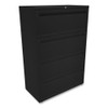 Brigade 700 Series Lateral File, 4 Legal/Letter-Size File Drawers, Black, 36" x 18" x 52.5"