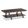 Coffee Table, Rectangular, 48 x 23.75 x 16, Southern Tobacco Top, Black Base