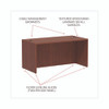 Alera Valencia Series Straight Front Desk Shell, 59.13" x 29.5" x 29.63", Medium Cherry