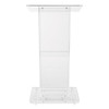 Clear Acrylic Lectern with Shelf, 24 x 15 x 46, Clear Clear Acrylic Lectern with Shelf, 24 x 15 x 46, Clear