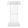 Clear Acrylic Lectern with Shelf, 24 x 15 x 46, Clear Clear Acrylic Lectern with Shelf, 24 x 15 x 46, Clear