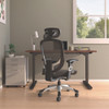 Alera Minerva Ergonomic Mesh Swivel Task Chair, Support Up to 275lb, 17.24 to 20.98 Seat Height, Black Seat/Back, Silver Base
