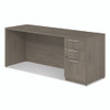 Alera Seville Series Credenza with Pedestal, Right Pedestal, 72w x 24d x 29h, Walnut