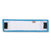 Adaptable Flat Mop Pads, Microfiber, 19.5 x 5.5, Blue