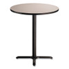Cafe Table, 36" Diameter x 42h, Round Top/X-Base, Gray Nebula Top, Black Base