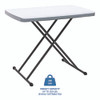 IndestrucTable Classic Personal Folding Table, 30" x 20" x 25" to 28", Platinum/Gray