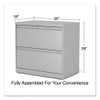 Lateral File, 2 Legal/Letter-Size File Drawers, Light Gray, 30" x 18.63" x 28"