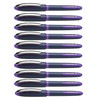 One Business Rollerball Pens, 0.6mm, Violet, Pack of 10