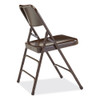 300 Series Deluxe All-Steel Triple Brace Folding Chair, Supports Up to 480 lb, 17.25" Seat Height, Brown, 4/Carton