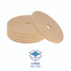 Burnishing Floor Pads, 27" Diameter, Tan, 5/Carton