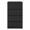 Lateral File, 4 Legal/Letter-Size File Drawers, Black, 30" x 18.63" x 52.5"