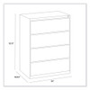 Lateral File, 4 Legal/Letter-Size File Drawers, Black, 30" x 18.63" x 52.5"