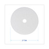 Polishing Floor Pads, 21" Diameter, White, 5/Carton