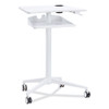 VUM Mobile Workstation, 30.75" x 22.28" x 36.12" to 48.25", White