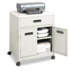 Steel Machine Stand with Pullout Drawer, Engineered Wood, 3 Shelves, 1 Drawer, 25" x 20" x 29.75", Gray