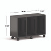Class-ifi Tote Storage Cabinet, Three-Wide, 46.63" x 18.75" x 31.38", Charcoal Gray