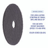 Stripping Floor Pads, 12" Diameter, Black, 5/Carton