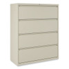 Lateral File, 4 Legal/Letter-Size File Drawers, Putty, 42" x 18.63" x 52.5"