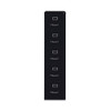 Five-Drawer Economy Vertical File, Letter-Size File Drawers, 15" x 26.5" x 61.37", Black