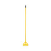 Looped End Mop Kit, Medium Blue Cotton/Rayon/Synthetic Head, 60" Yellow Metal/Polypropylene Handle