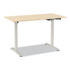 Essentials Electric Sit-Stand Two-Column Workstation, 47.2" x 23.6" x 28.7" to 48.4", Natural Wood/Light Gray