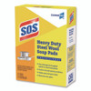 Steel Wool Soap Pads, 2.4 x 3, Steel, 15 Pads/Box, 12 Boxes/Carton
