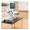 Lotus DX Sit-Stand Workstation, 32.75" x 24.25" x 5.5" to 22.5", White