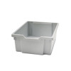 Callero Plus Double Column Trolley Set 18, Metal, 1 Shelf, 8 F1 Bins, 4 F2 Bins, 27.4" x 17.3" x 41.5", Silver/Light Gray