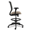 Solve Series Mesh Back Task Stool, Supports Up to 300 lb, 23" to 33" Seat Height, Putty Seat, Charcoal Back, Black Base