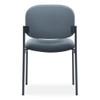 VL606 Stacking Guest Chair without Arms, Fabric Upholstery, 21.25" x 21" x 32.75", Charcoal Seat, Charcoal Back, Black Base