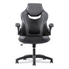9-One-One High-Back Racing Style Chair with Flip-Up Arms, Supports Up to 225 lb, Black Seat, Gray Back, Black Base