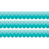 Painted Palette Ombre Turquoise Scallops EZ Border, 48 Feet Per Pack, 3 Packs