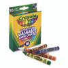 Ultra-Clean Washable Crayons, Large, Assorted, 16/Box Ultra-Clean Washable Crayons, Large, Assorted, 16/Box