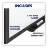 Classic Series Total Erase Dry Erase Boards, 60" x 36", White Surface, Black Aluminum Frame