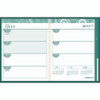 100% Recycled MonoBright Monthly/Weekly Planner, 11 x 8.5, Green/Gold Cover, 12-Month (July to June): 2024 to 2025