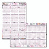 Yearly Laminated Wall Calendar, Tropical Watercolor Artwork, 36 x 24, White/Sand/Orange Sheets, 12-Month (Jan-Dec): 2025
