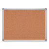Earth Cork Board, 72" x 48", Tan Surface, Satin Aluminum Frame Earth Cork Board, 72" x 48", Tan Surface, Satin Aluminum Frame