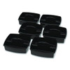 Large Caddy, 13 x 11 x 6.38, Black, 6/Pack
