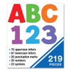 EZ Letter Combo Packs, 4" Tall, Assorted Color Splash Character Colors, 219 Pieces
