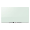 InvisaMount Magnetic Glass Marker Board, 50" x 28", White Surface