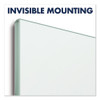 InvisaMount Magnetic Glass Marker Board, 50" x 28", White Surface