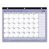 Academic 13-Month Binder-Insertable Desk Pad Calendar, 11 x 8.5, White/Blue/Green Sheets, 13-Month (July to July): 2024-2025