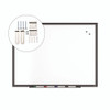 Magnetic Porcelain Dry Erase Board, 48" x 36", White Surface, Black Aluminum Frame