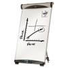 Euro Magnetic Presentation Easel, 27" x 39", White Surface, Satin Aluminum Frame