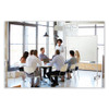 Reversible Magnetic Porcelain Whiteboard with Aluminum Frame, 101.25" x 78.25", White Surface, Satin Aluminum Frame